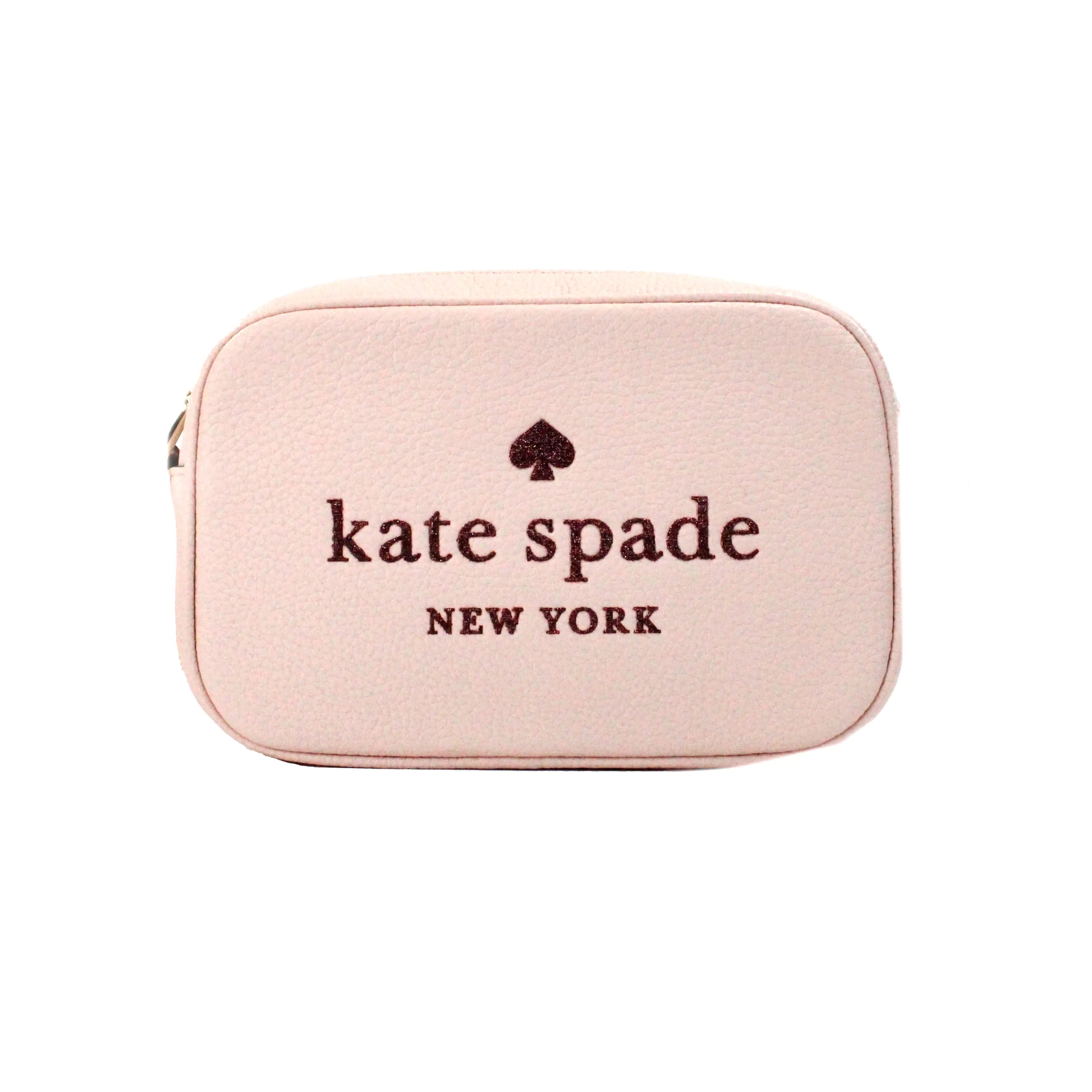 Kate Spade Mini Pink Embossed Leather Glitter Camera Bag Trendivo