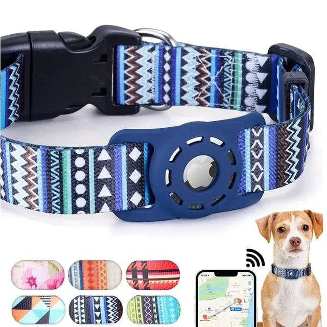 Digital Printing Collar for Apple Airtag - Pets Accessories Stylio