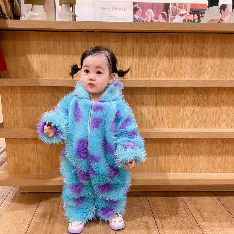 Cute Animal Baby Jumpsuit With Hooded Zipper Trendivo