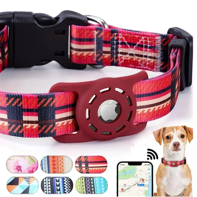Digital Printing Collar for Apple Airtag - Pets Accessories Stylio