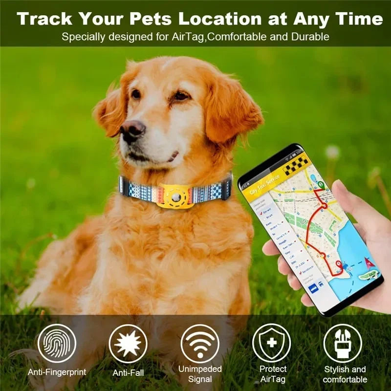 Digital Printing Collar for Apple Airtag - Pets Accessories Stylio