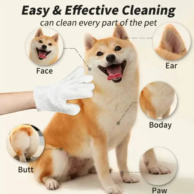 Pet Cleaning Gloves & Wipes Stylio
