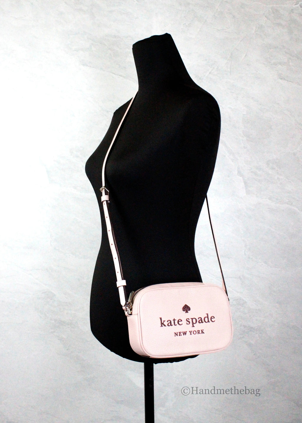 Kate Spade Mini Pink Embossed Leather Glitter Camera Bag Trendivo