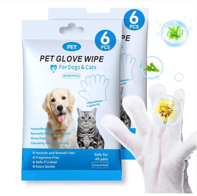Pet Cleaning Gloves & Wipes Stylio