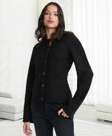 Women's Knitted Cardigan Coat – Relaxed Fit Round-Neck Sweater for Autumn & Winter Trendivo