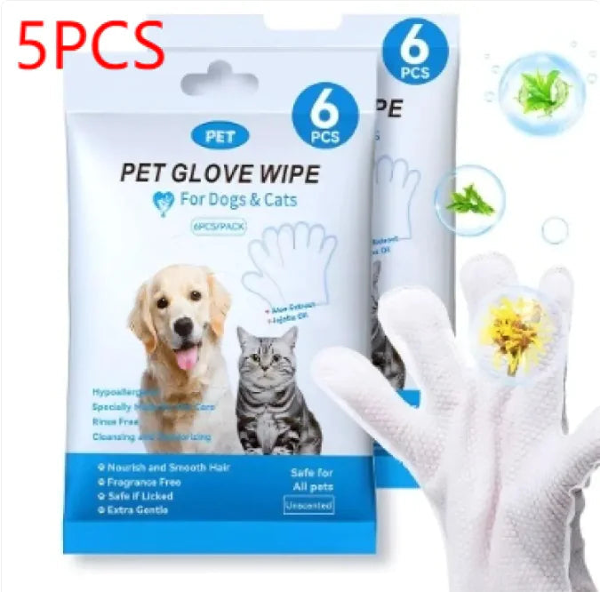 Pet Cleaning Gloves & Wipes Stylio