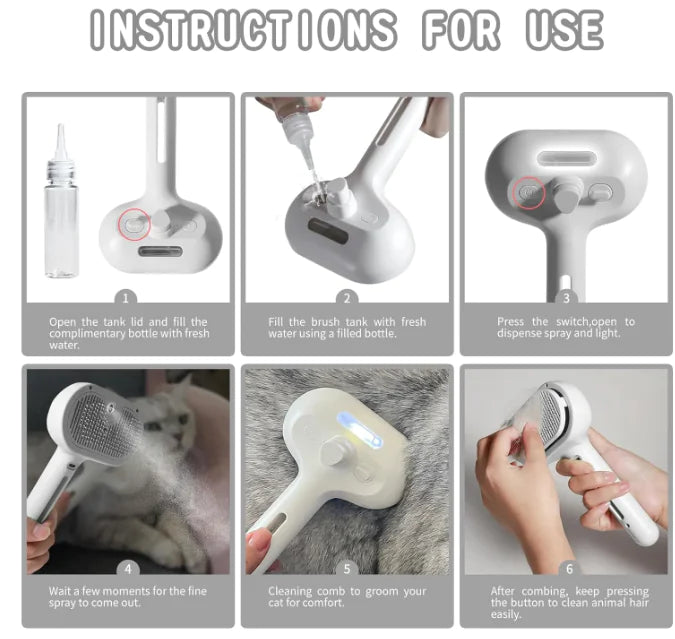 Pet Hair Spray Brush Stylio