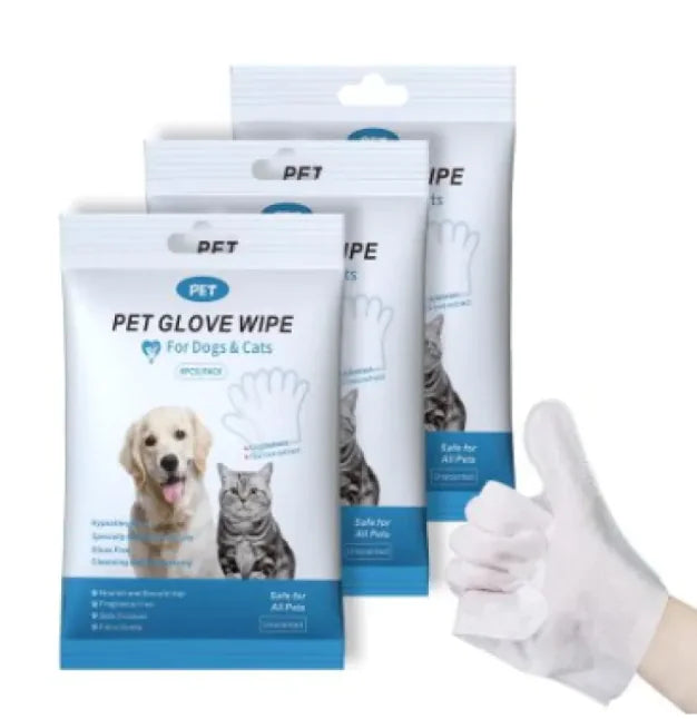 Pet Cleaning Gloves & Wipes Stylio