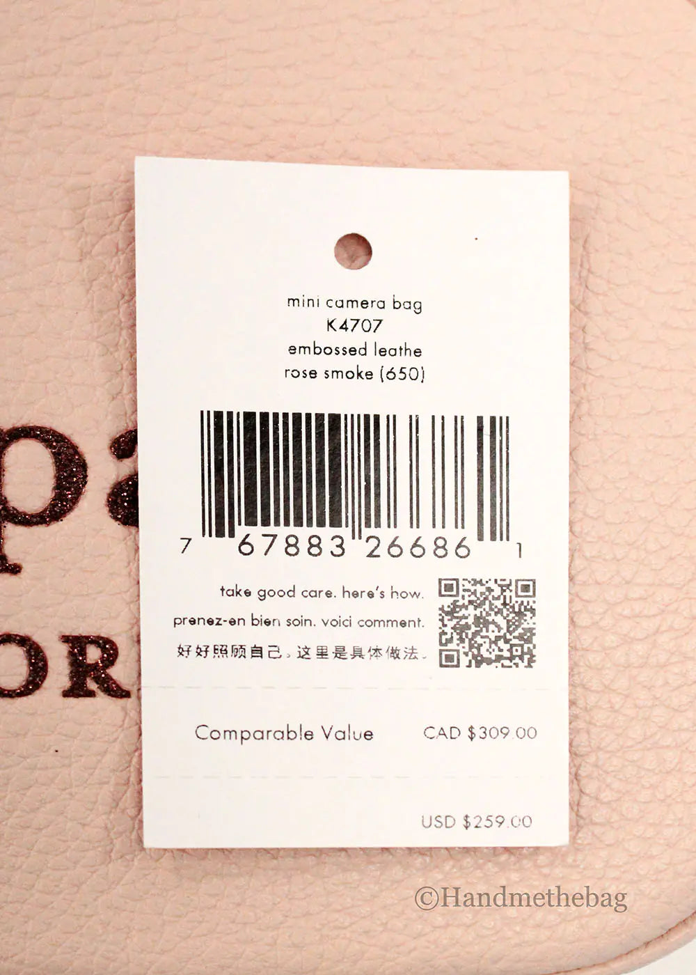 Kate Spade Mini Pink Embossed Leather Glitter Camera Bag Trendivo